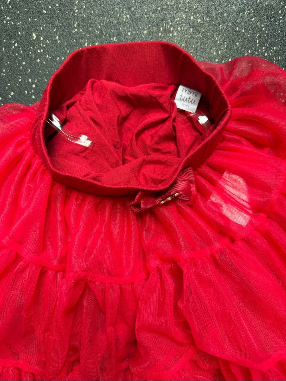 Mimi Tutu Girls Red Ruffle Tutu Skirt Size 7/8Y